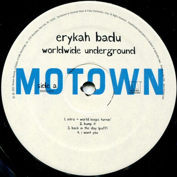 ERYKAH BADU - WORLDWIDE UNDERGROUND - Imagem 3