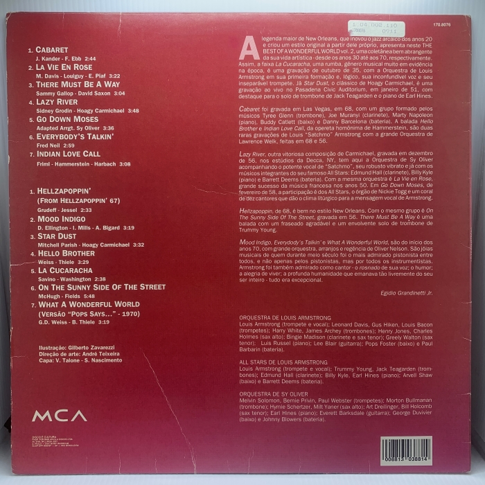 LOUIS ARMSTRONG - THE BEST OF A WONDERFUL WORLD VOL. 2 - Imagem 2