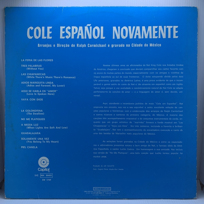 NAT KING COLE - COLE ESPAÑOL NOVAMENTE - Imagem 2